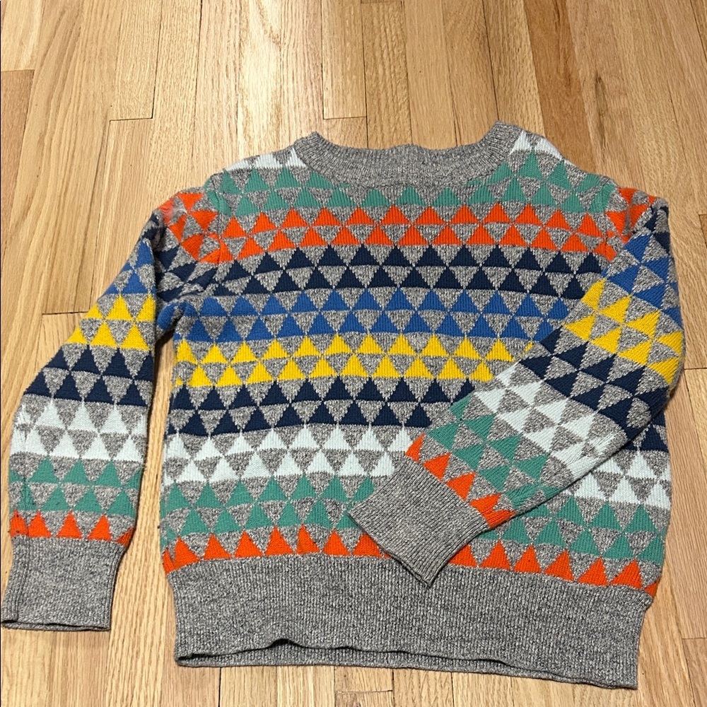 GAP Kids Multicolor Triangle Pattern Crewneck Sweater